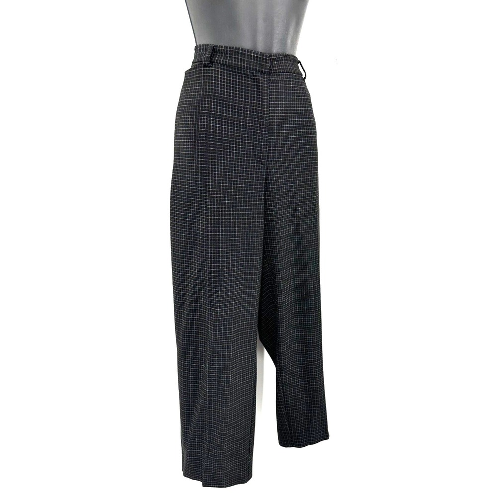 Liz Claiborne Liz Sport Womens Casual Pants Size 14 Black Windowpane Check Print - Picture 6 of 13